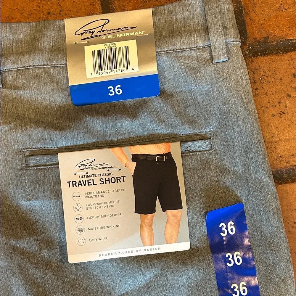 Greg Norman Men's Gray Travel Shorts